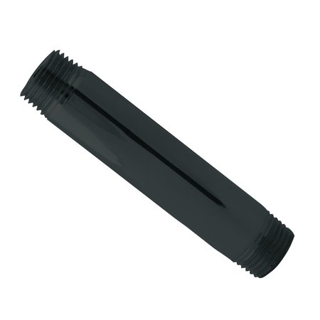 WESTBRASS 1/2" x 6" IPS pipe nipple in Matte Black D12106-62